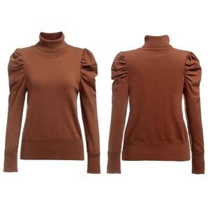 Turtleneck Puff Sleeve Sweater